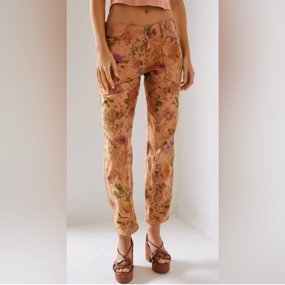 Pilcro Floral Print Pants - Multicolor